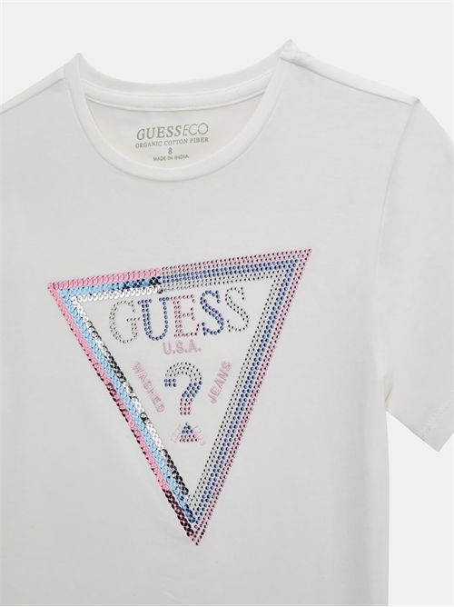 t-shirt bambina bianca GUESS | J5RI12K6YW4/G011